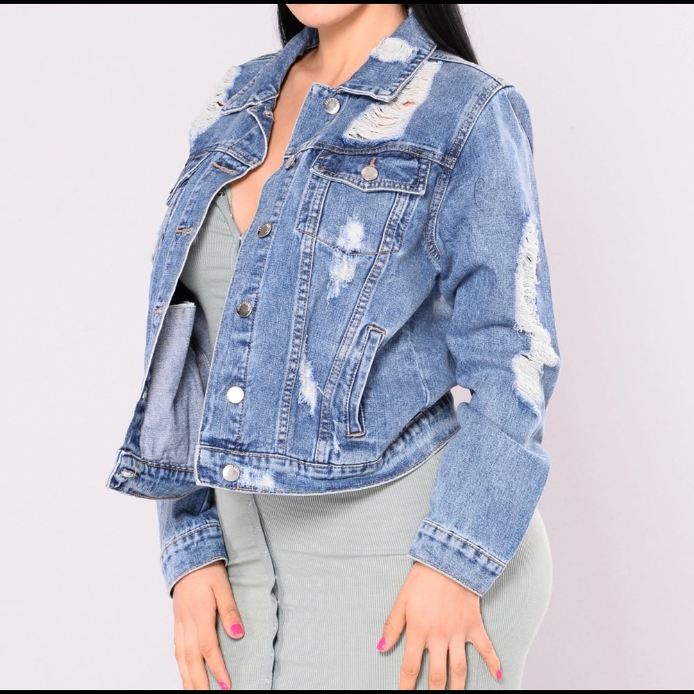 Fashion nova jean jacket. New with tags.